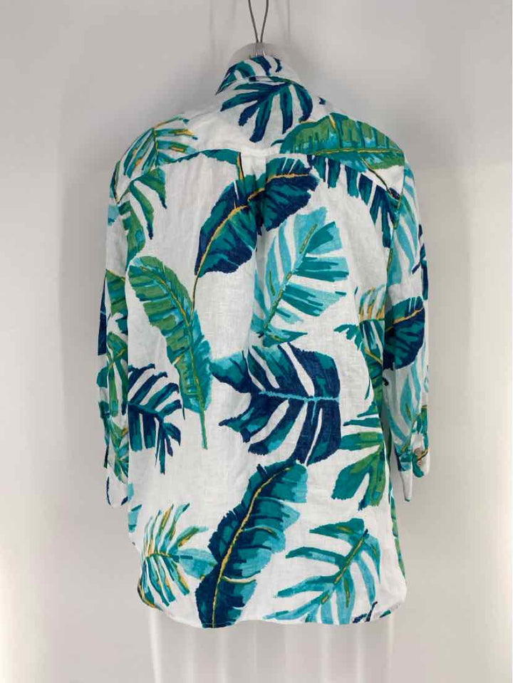 Size 14 Chico's White Print Shirt