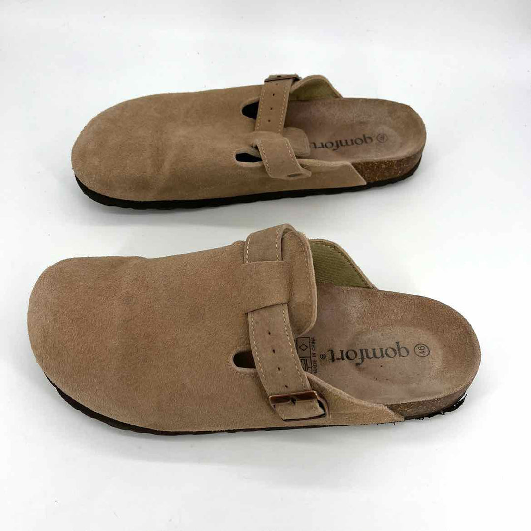 Shoe Size Tan Faux Leather Clogs