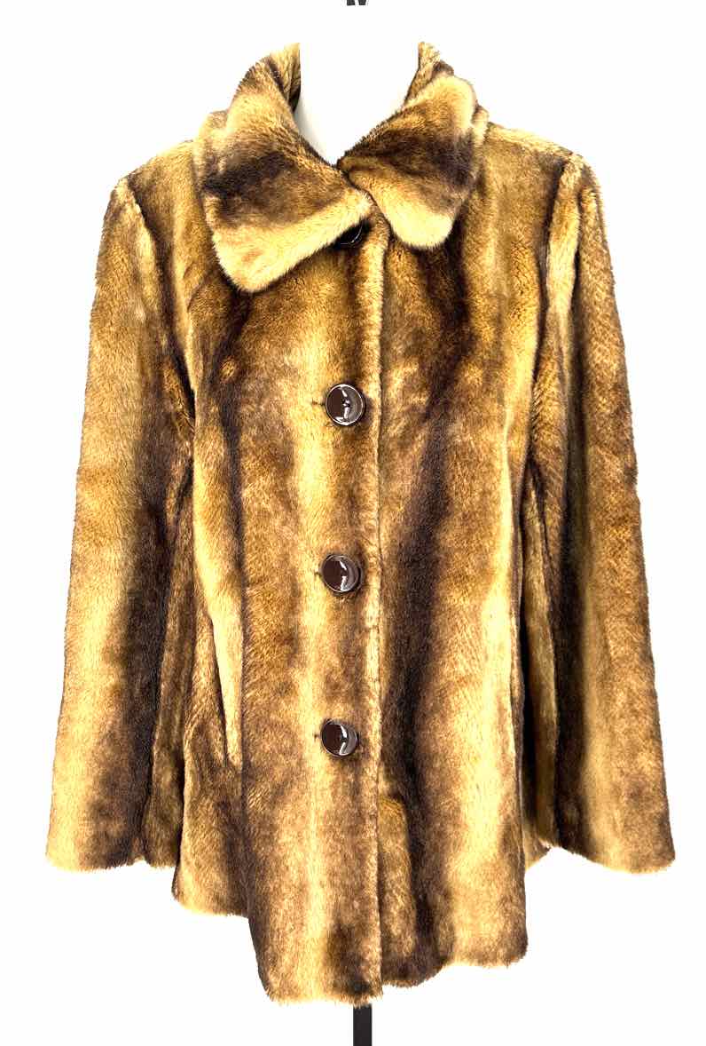 Size M Brown Print Coat