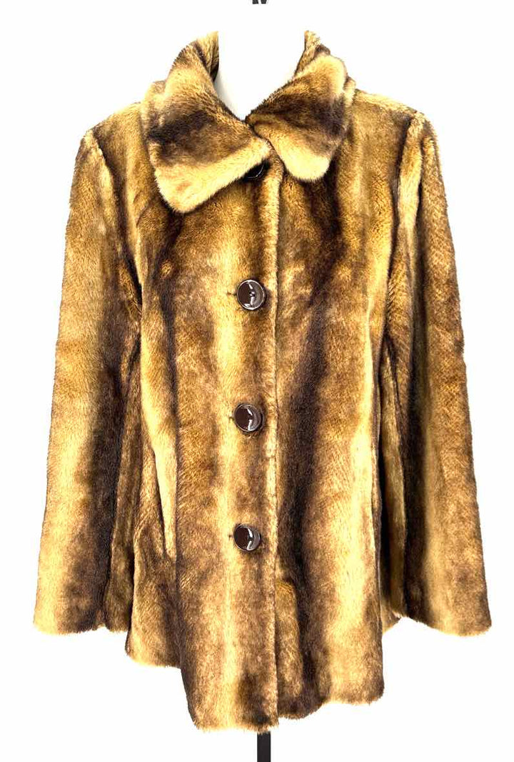 Size M Brown Print Coat