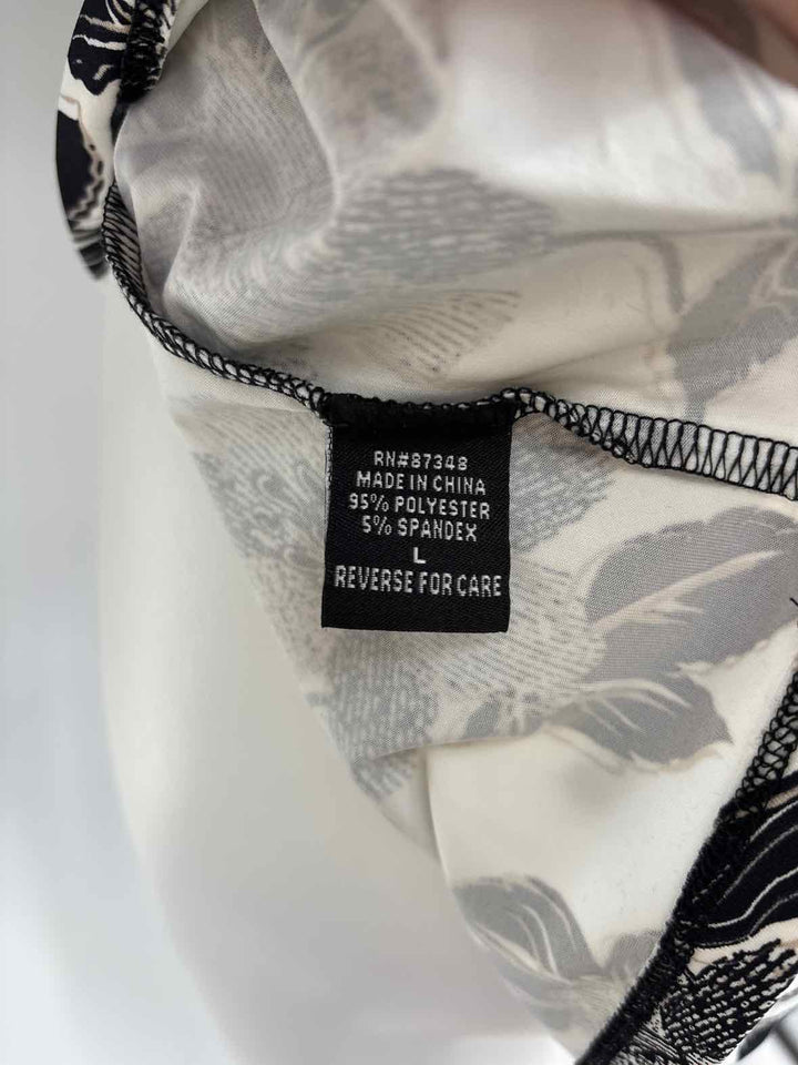 Size L White Print Shirt