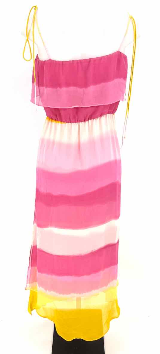 Size M CREMIEUX Multi-Color Satin Dress
