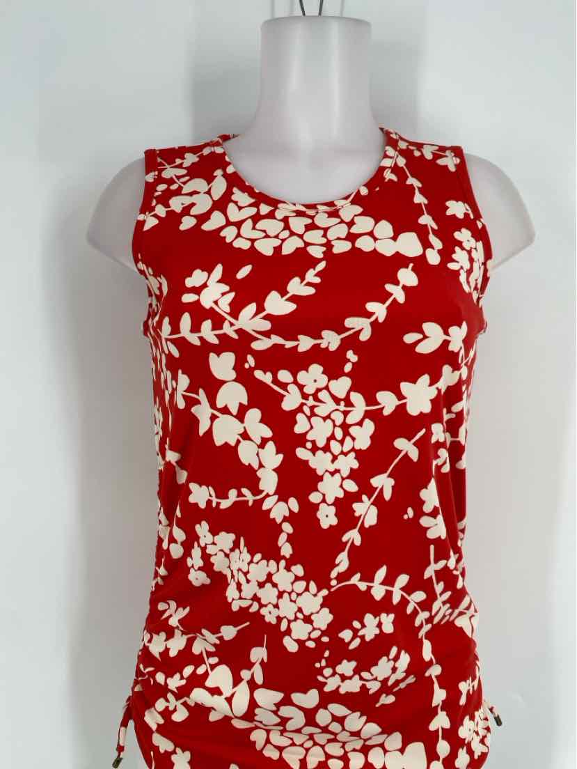 Size M Michael Kors Red Print Shirt
