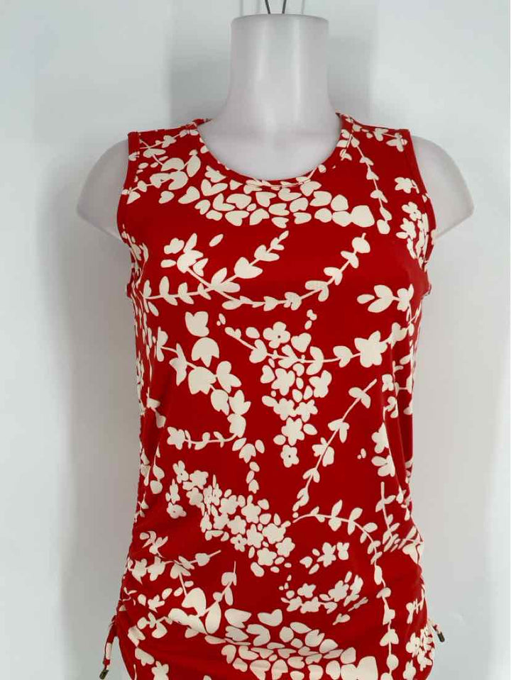 Size M Michael Kors Red Print Shirt