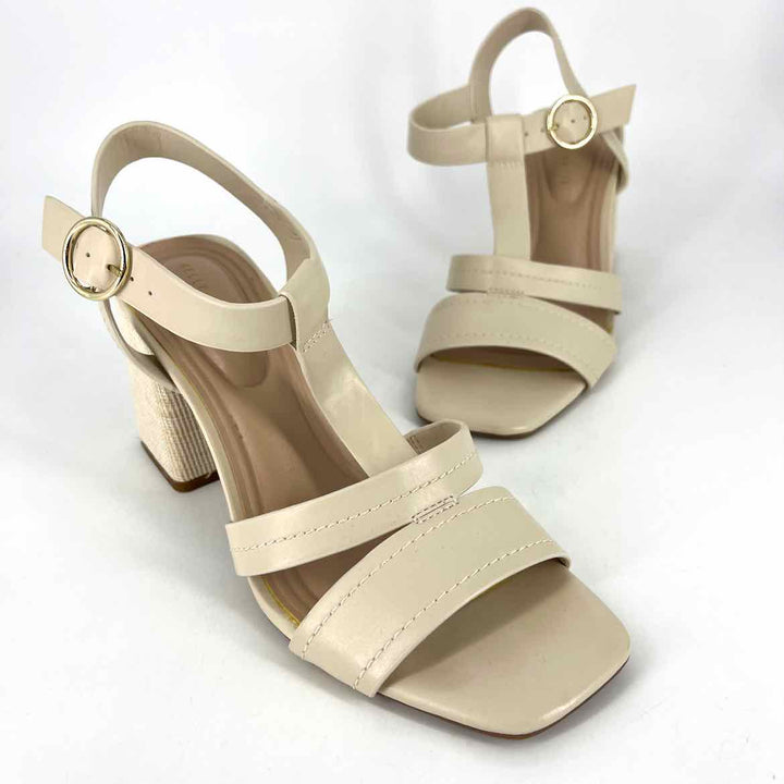 Shoe Size 7 KELLY & KATIE Beige Faux Leather Wedge