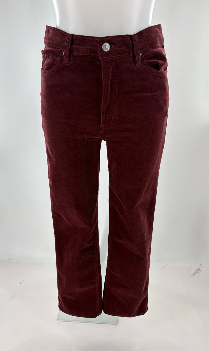 Size 28 FRAME Burgundy Corduroy Pants