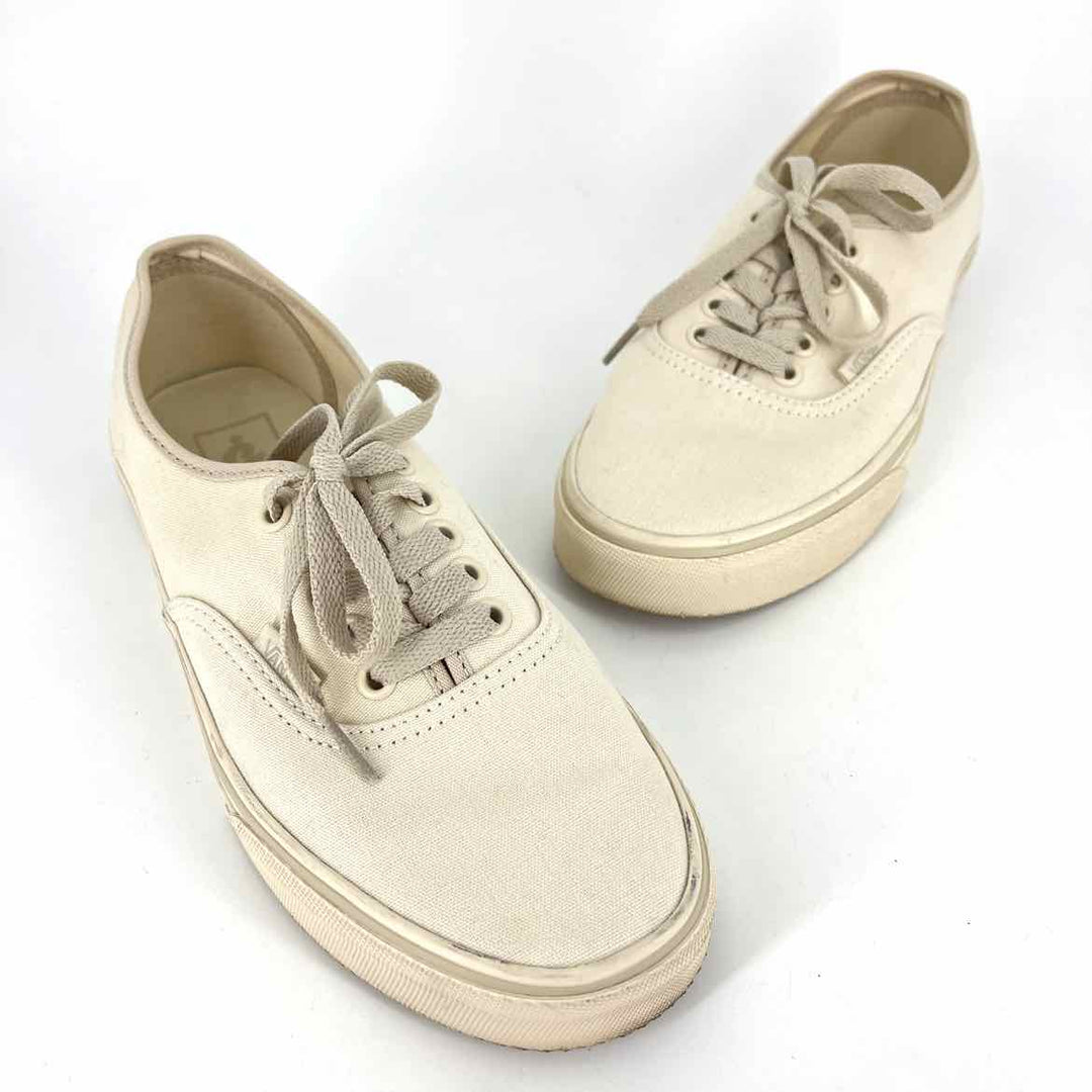 Shoe Size 8.5 Vans Cream Canvas Sneakers