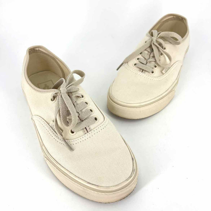 Shoe Size 8.5 Vans Cream Canvas Sneakers