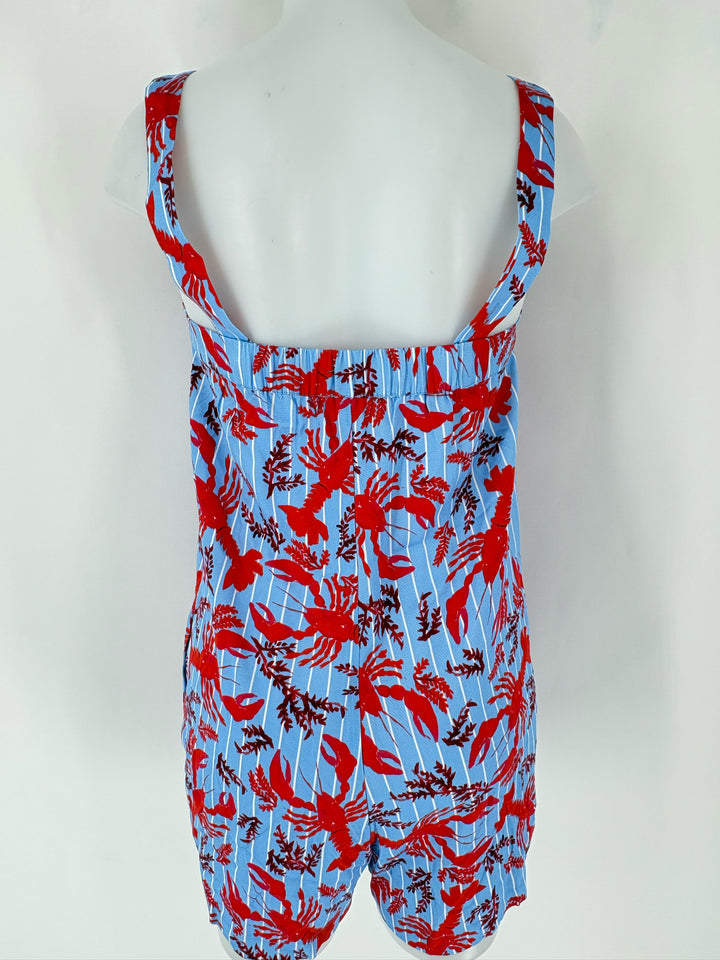 Size XS Blue Print Romper