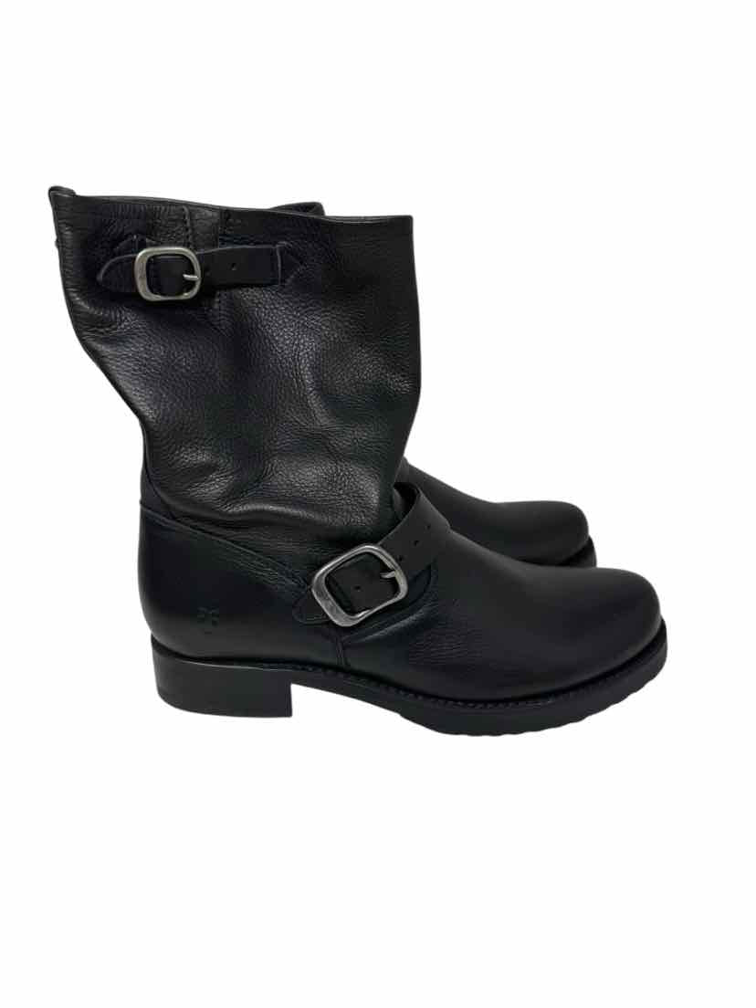 Shoe Size 8 Frye Black Leather Boots