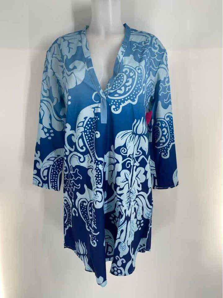 Size M Blue Print Coverup