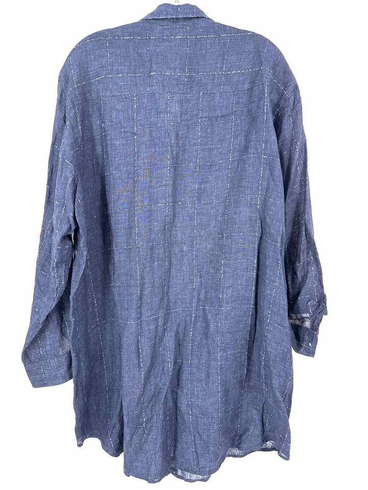 Size XL FRANK & EILEEN Navy Print Dress