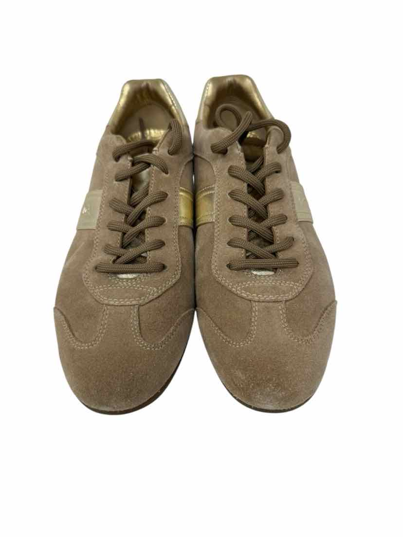 Shoe Size 38 PRADA Gold Leather Luxury - Sneakers