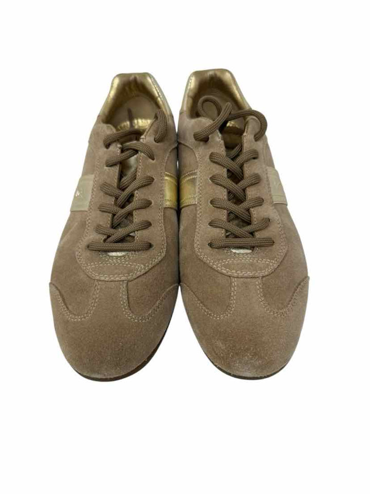 Shoe Size 38 PRADA Gold Leather Luxury - Sneakers