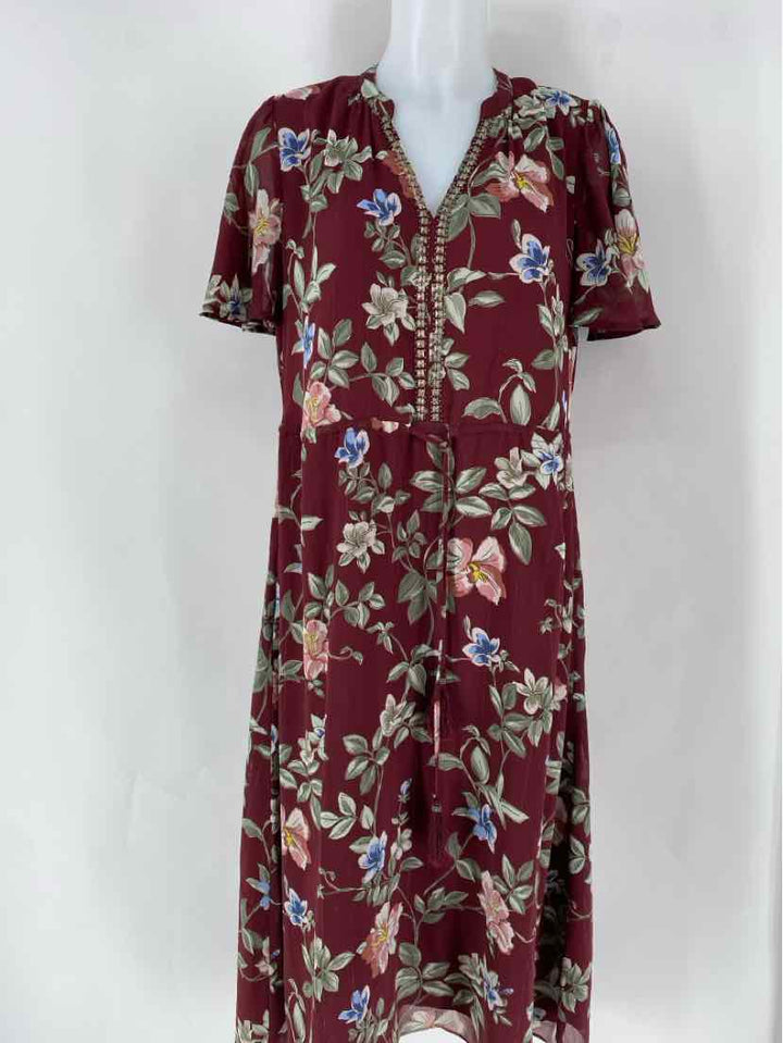 Size S TOMMY BAHAMA Burgundy Dress