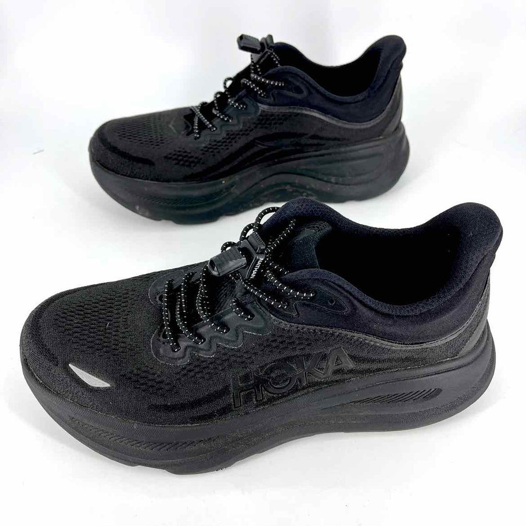 Shoe Size 9 HOKA Black Knit Sneakers