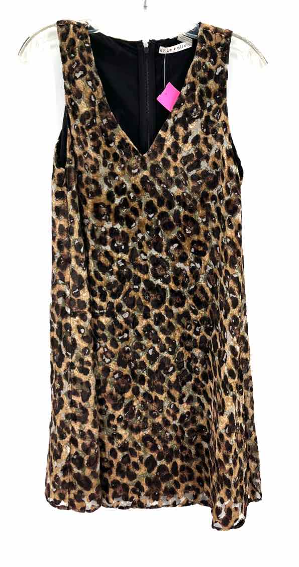 Size 2 Alice + Olivia Brown Dress