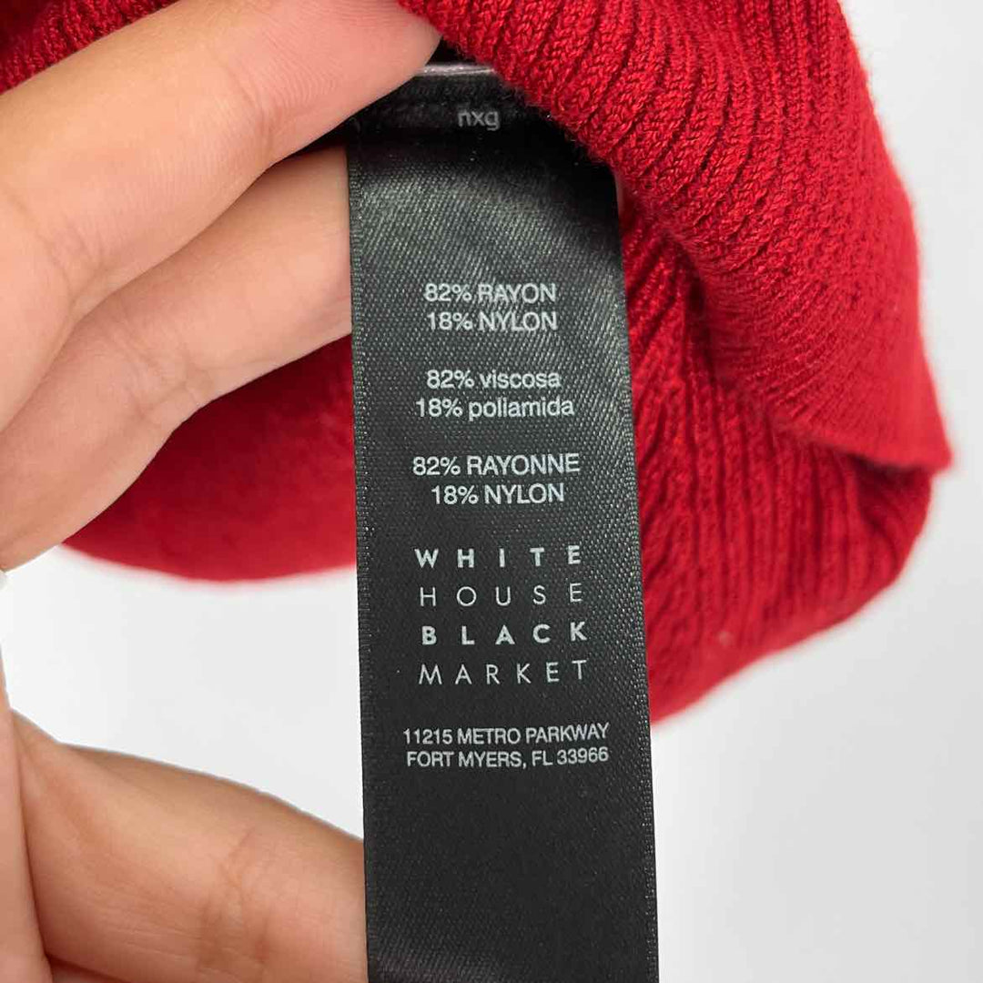 Size L White House Black Market Red Shirt
