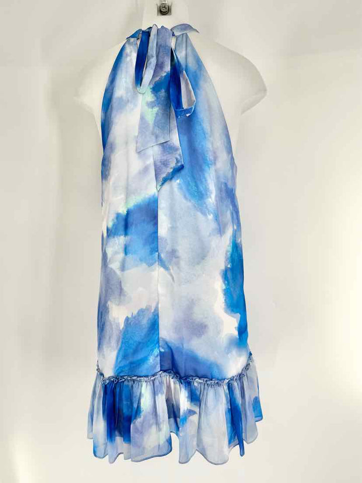 Size 10 AIDAN Blue Print Dress