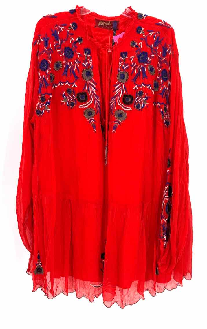 Size L FREE PEOPLE Red Dress
