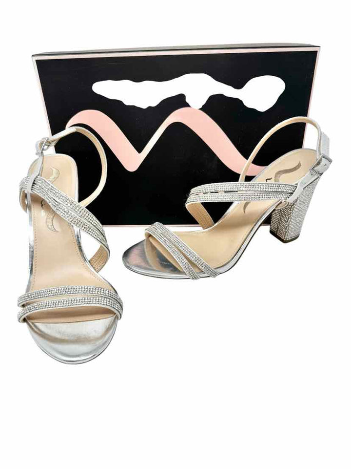 Shoe Size 8.5 Nine West Silver Sandals