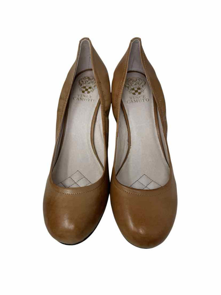 Shoe Size 10 Vince Camuto Tan Leather Pumps