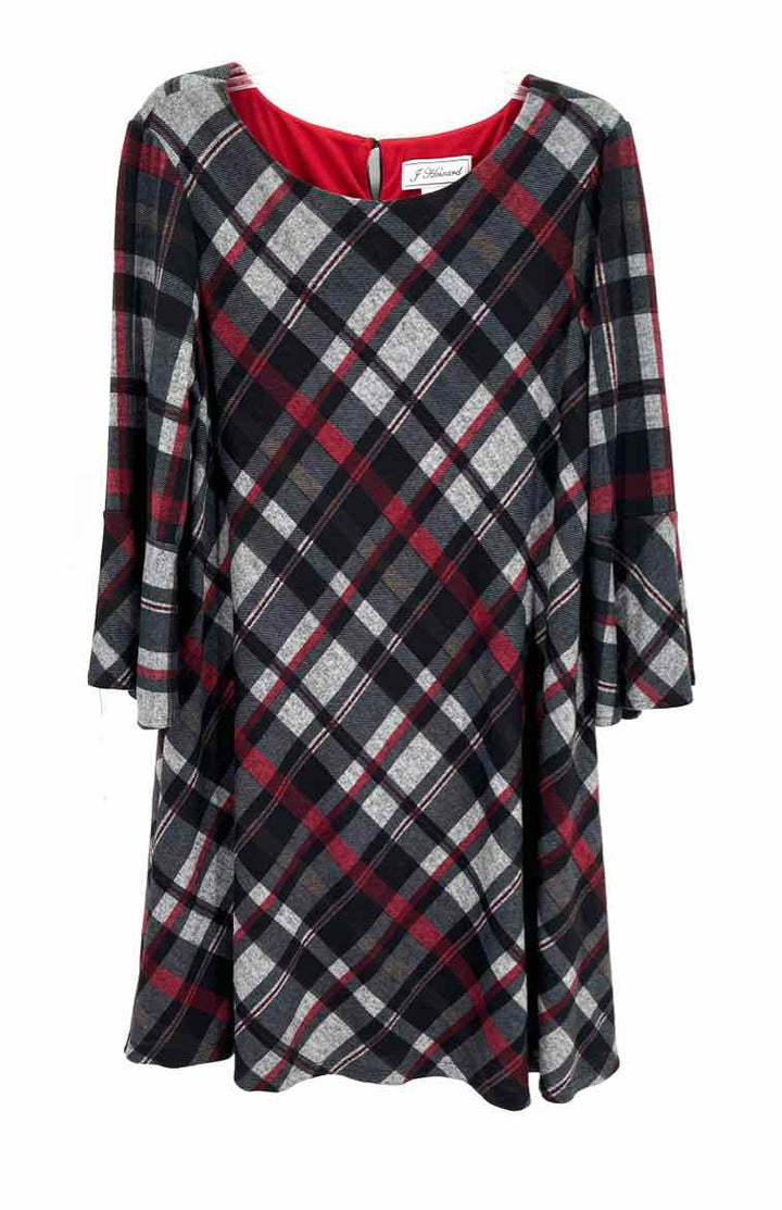 Size XL J HOWARD Black Print Dress