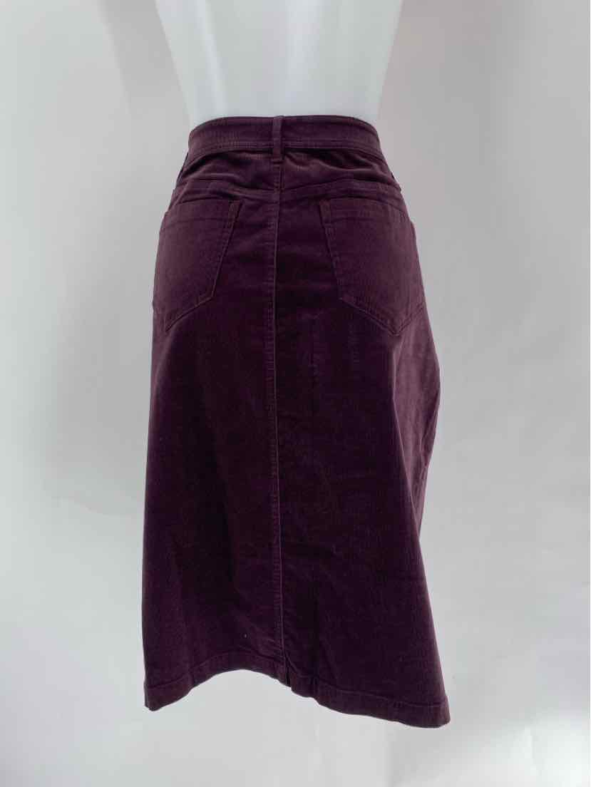Size 8 J JILL Purple Corduroy Skirt