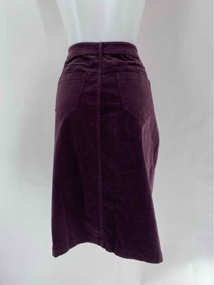 Size 8 J JILL Purple Corduroy Skirt