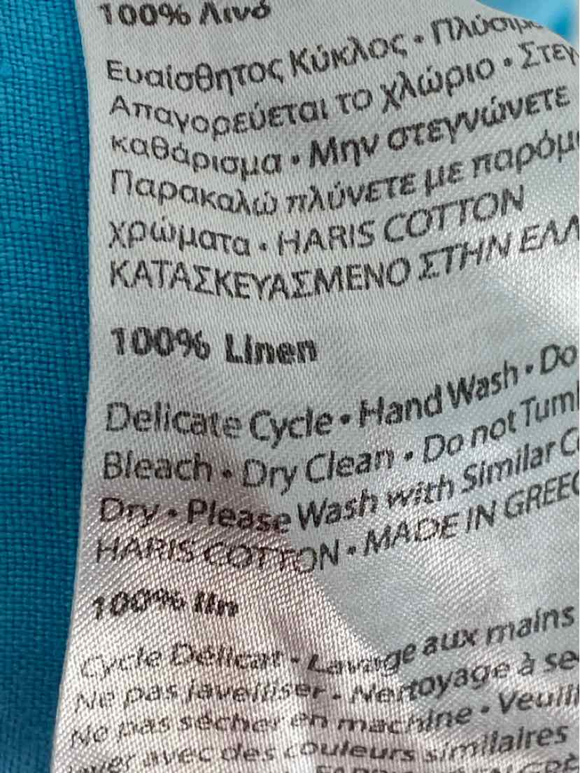 Size 2X Teal Linen Dress