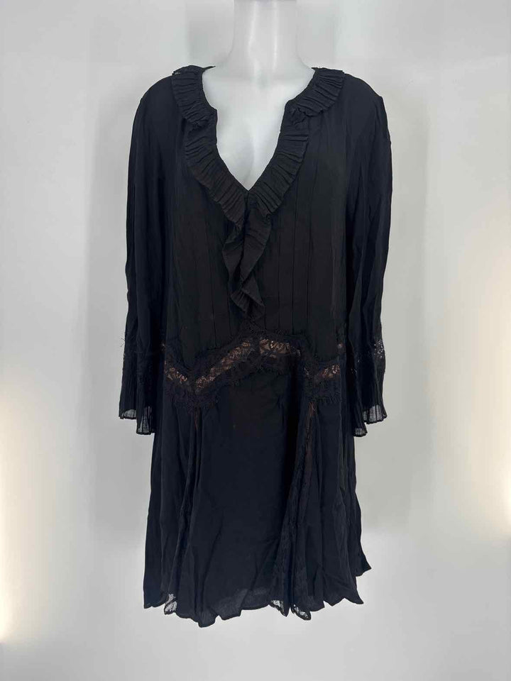 Size L Anthropologie Black Dress