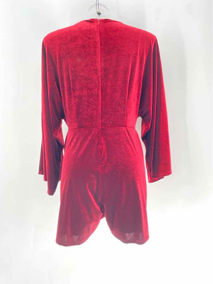 Size M FABRIK Burgundy Velour Dress