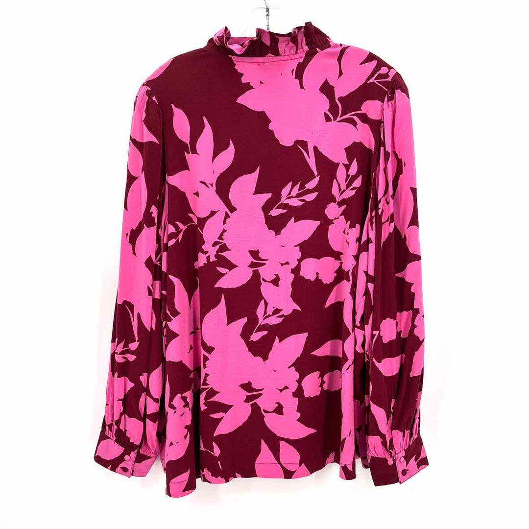 Size 1X CROWN & IVY Fuschia Shirt