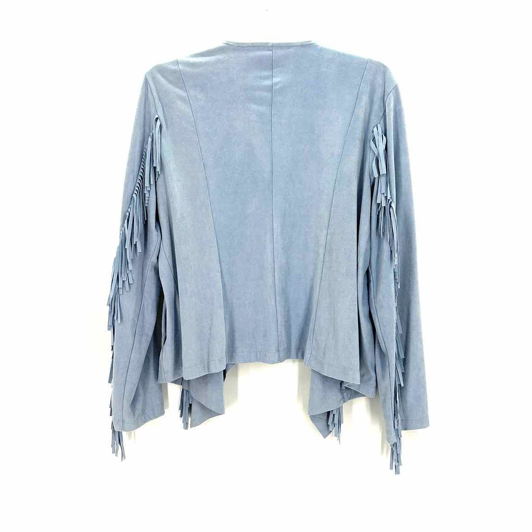 Size M Light Blue Faux Leather Jacket