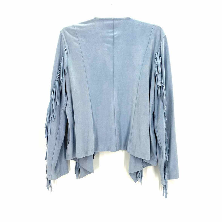 Size M Light Blue Faux Leather Jacket