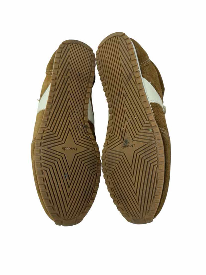Shoe Size 7 LARROUDE Brown Suede Sneakers