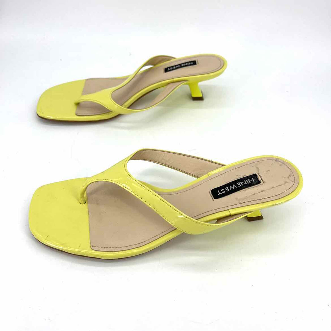 Shoe Size 7.5 Nine West Yellow PATENT Sandals