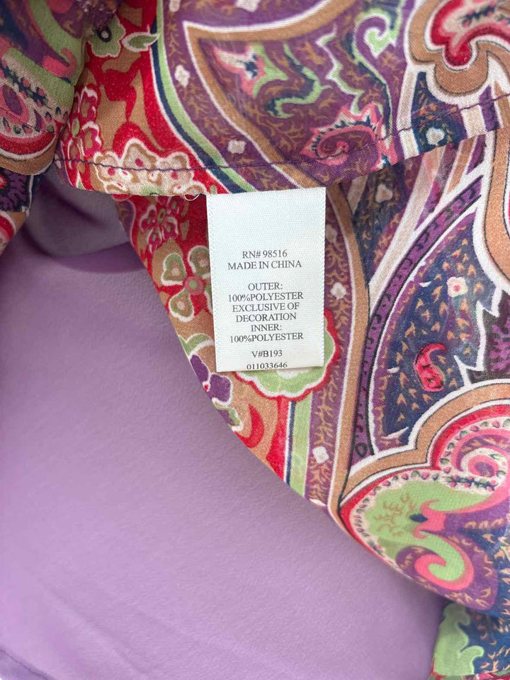 Size 1X Coldwater Creek Purple Print Shirt