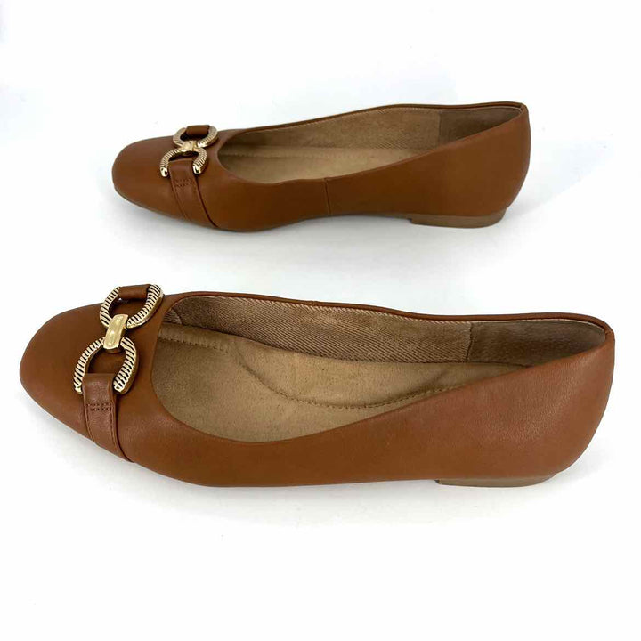 Shoe Size 9.5 Camel Flats