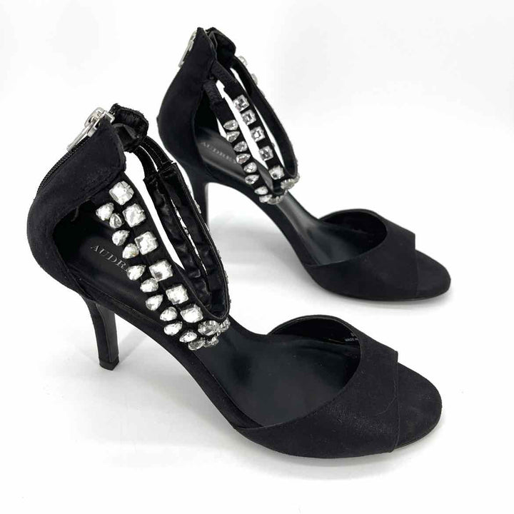 Shoe Size 8 Black Rhinestone Pumps