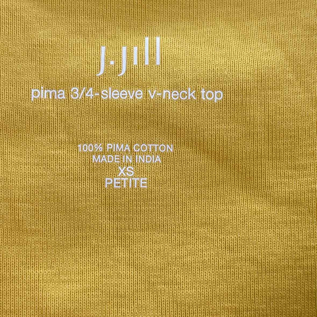 Size XS J JILL Mustard Cotton Shirt