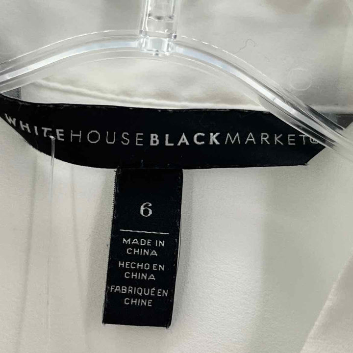 Size 6 White House Black Market White Shirt