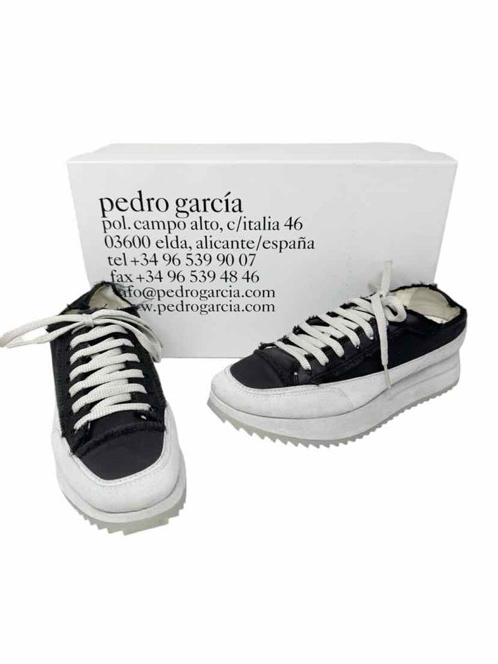 Shoe Size 39 PEDRO Gray Sateen Sneakers