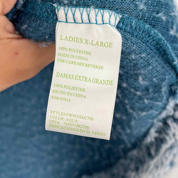 Size XL GREEN TEA Multi-Color Fleece Jacket