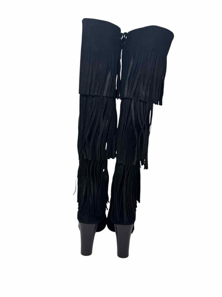 Shoe Size 8 Stuart Weitzman Black Suede Luxury - Boots