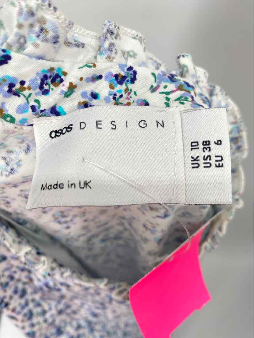 Size 38 Asos Blue Print Dress