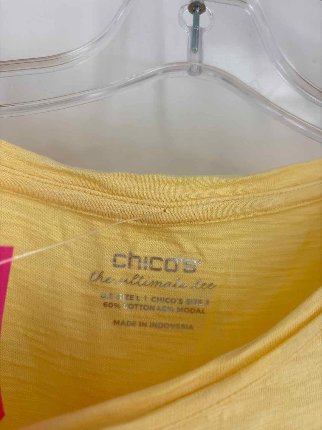 Size XL Chico's Yellow Shirt