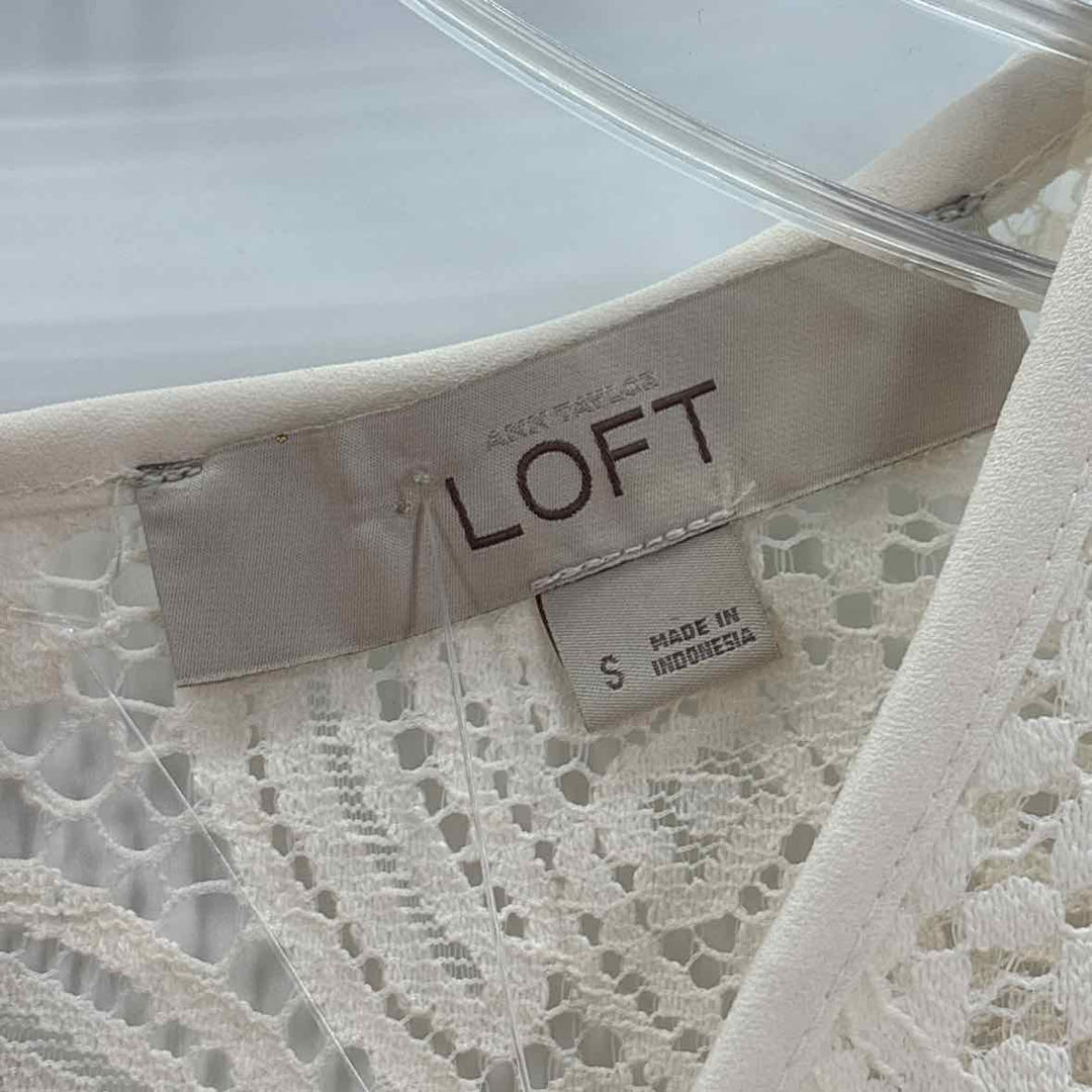 Size S LOFT Ivory Lace Skirt