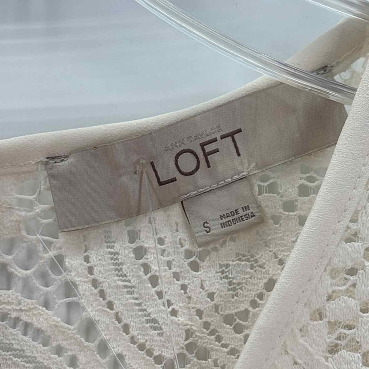 Size S LOFT Ivory Lace Skirt