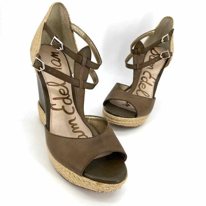 Shoe Size 9 Sam Edeleman Olive Leather Sandals